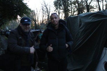 Tired and pleased - James and Tommy