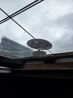 Jonge Jan window view with cloudy sky