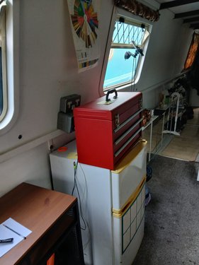 Bramble imterior with tool box and fridge