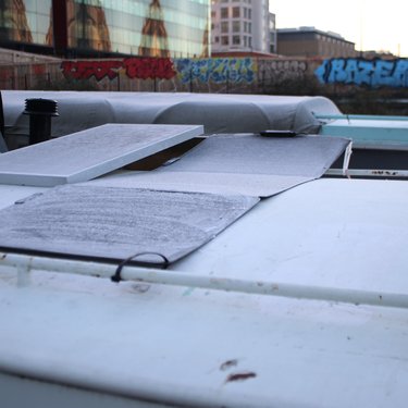 The Solar Panels all Frozen Over